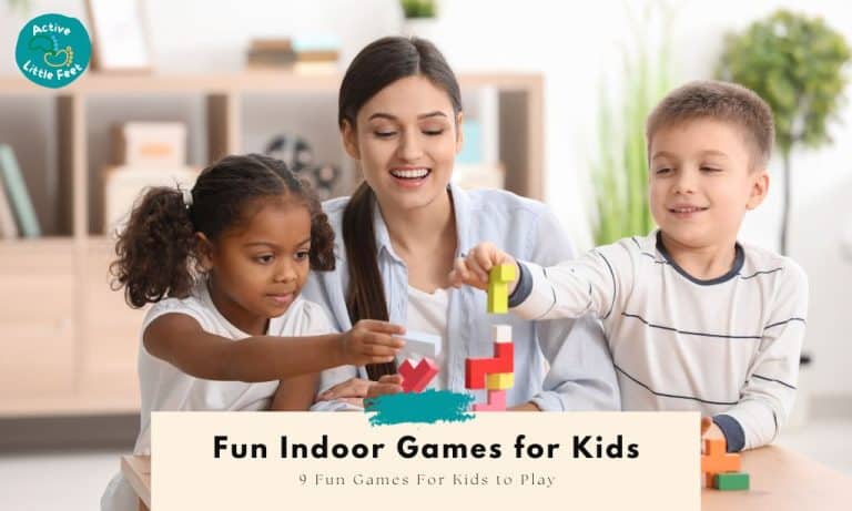 A woman helping kids play with blocks