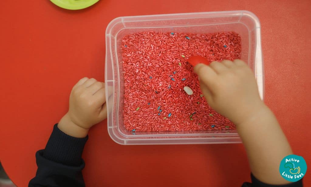 Red Sensory Bin Filler