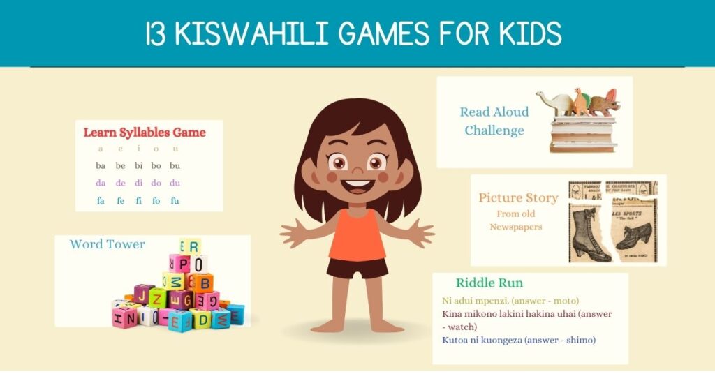 Kiswahili games for kids to improve reading and fluency