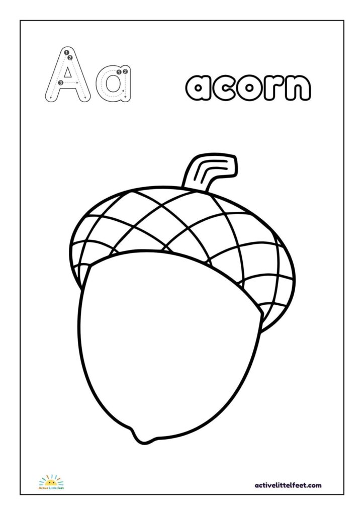 letter a coloring sheet
