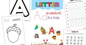 letter a sheets for kindergarten