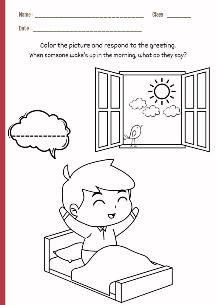 greetings activity printable